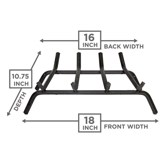 Style Selections 1/2-in Steel 16-in 4- Fireplace Grate