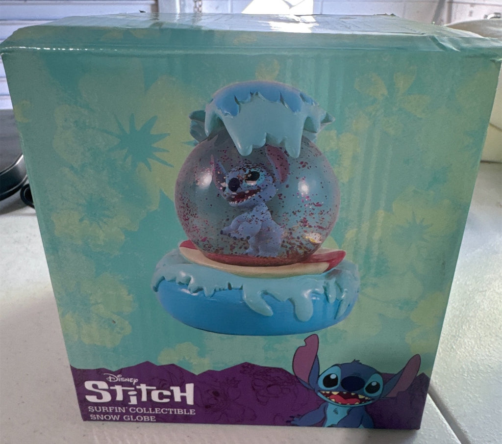 Disney Stitch Surfin Collectible Snow Globe