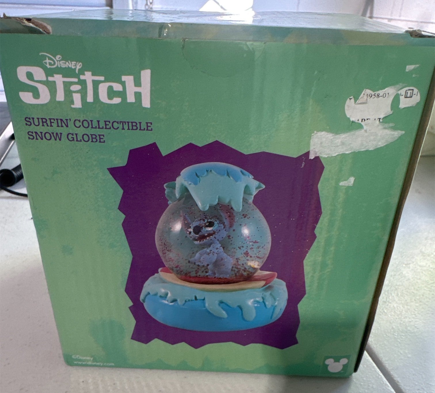 Disney Stitch Surfin Collectible Snow Globe