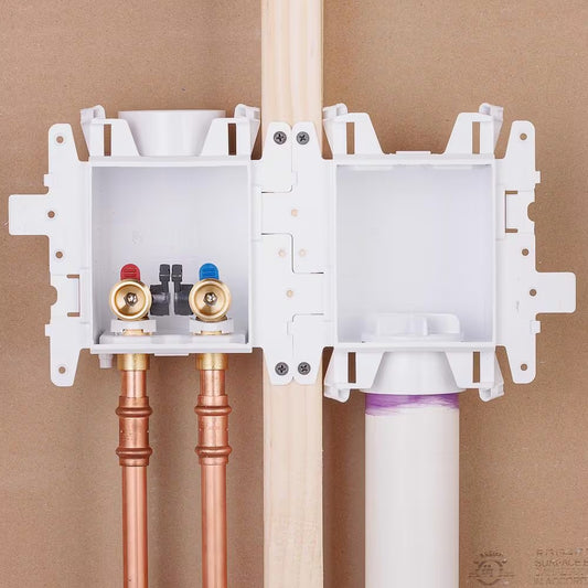 Moda 2 in. Plastic Copper Sweat Washing Machine Outlet Box with 1/4 in. Turn