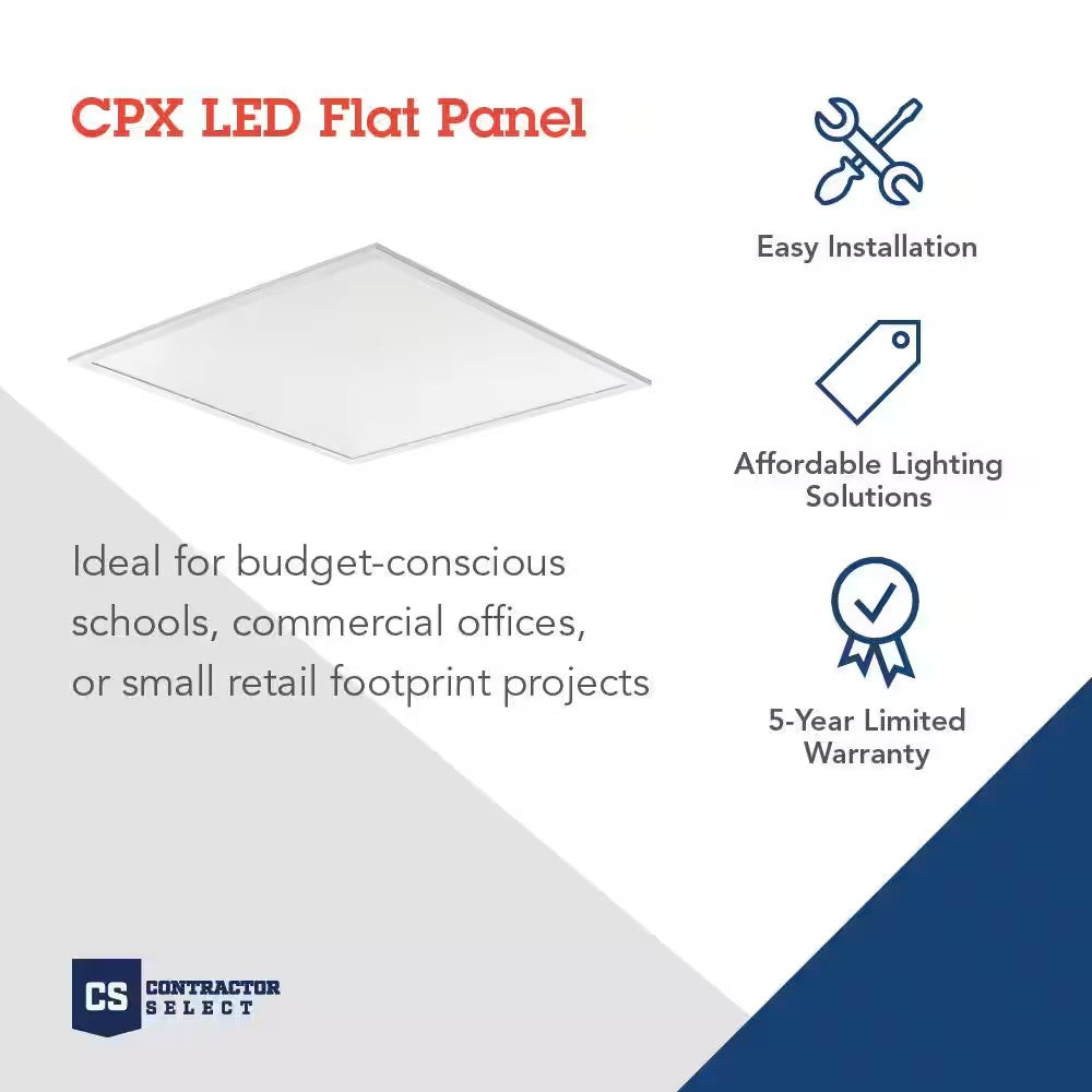 Contractor Select CPX A12 Lens 2 ft. x 2 ft. 3200 Lumens Integrated LED Panel Light