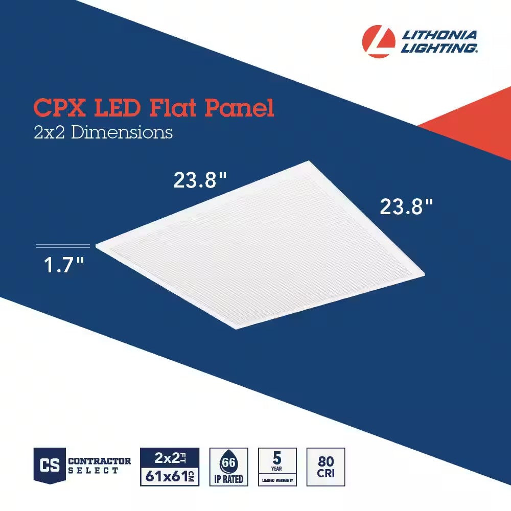 Contractor Select CPX A12 Lens 2 ft. x 2 ft. 3200 Lumens Integrated LED Panel Light