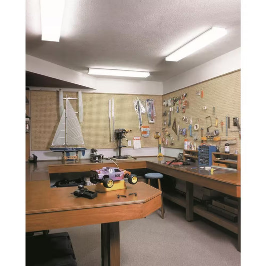 Lithonia Lighting SB 2 32 120 GESB 4 ft. Wraparound Fluorescent White Ceiling Fixture