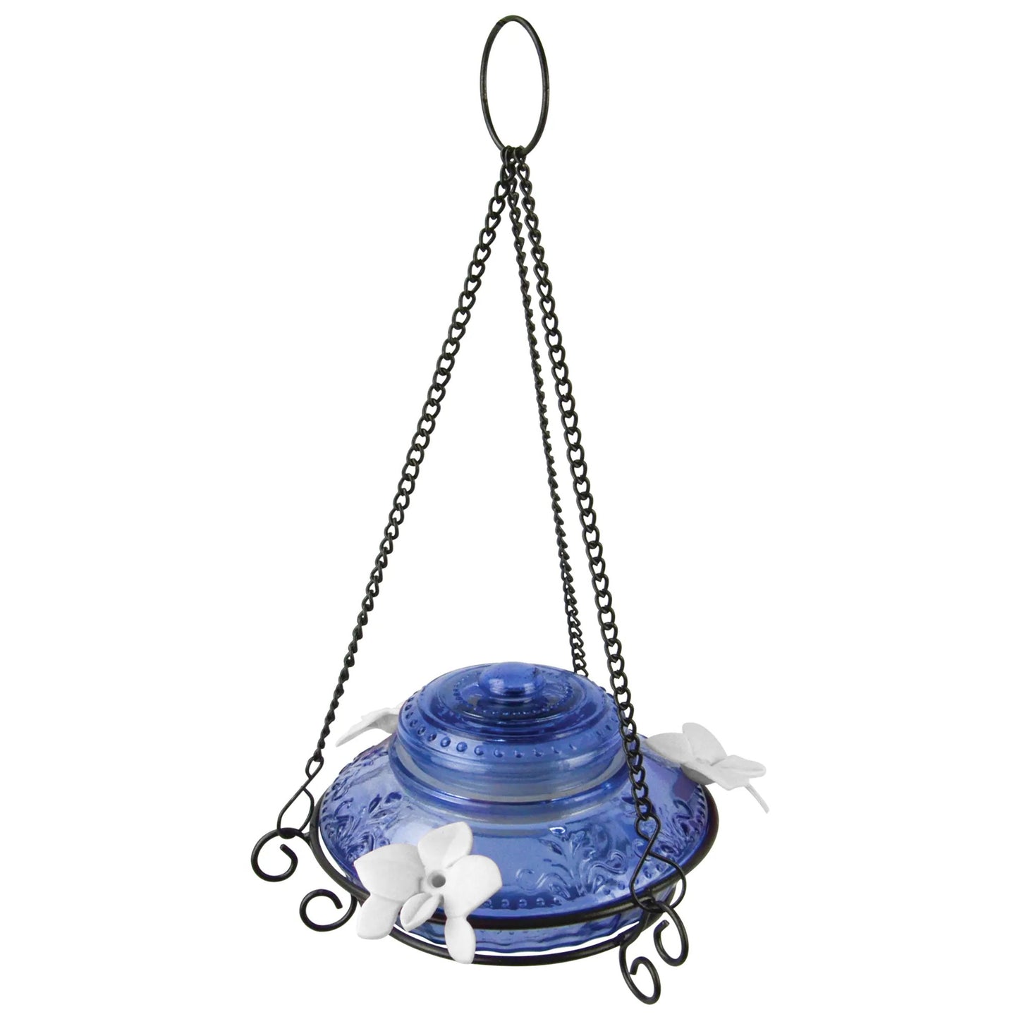 Style Selections Antique Top Fill Glass Hanging Hummingbird Feeder- 14-oz