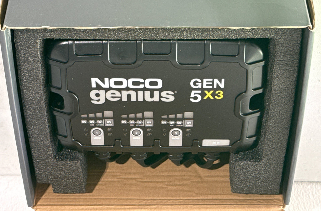 NOCO Genius GEN5X3: 3-Bank 15A (5A/Bank) 12V Onboard Battery Charger and Maintainer