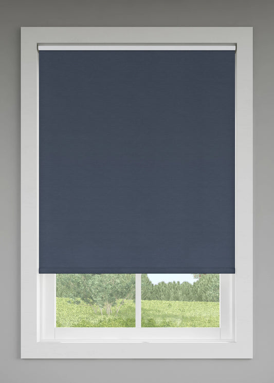 LEVOLOR 73-in x 72-in Denim Room Darkening Cordless Roller Shade