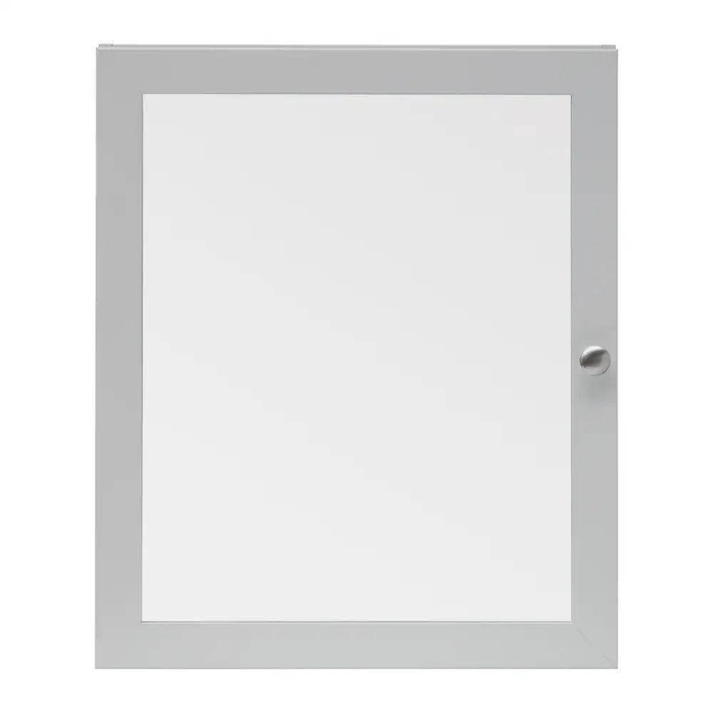 Style Selections 19.63-in x 23.7-in Surface Mount Gray Mirrored Medicine Cabinet