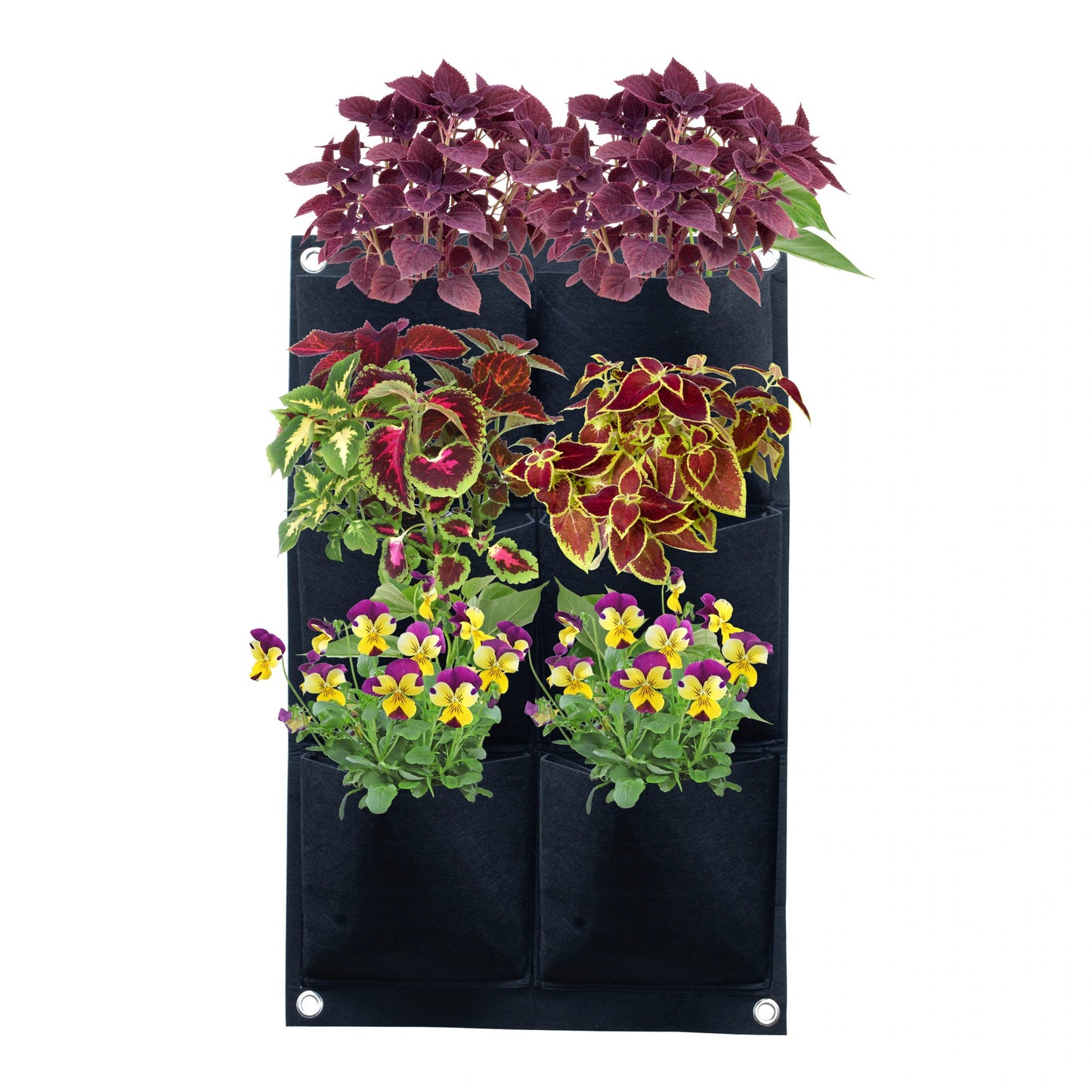 Style Selections Rectangle 2.5-in W Small Black Fabric Outdoor Wall Planter