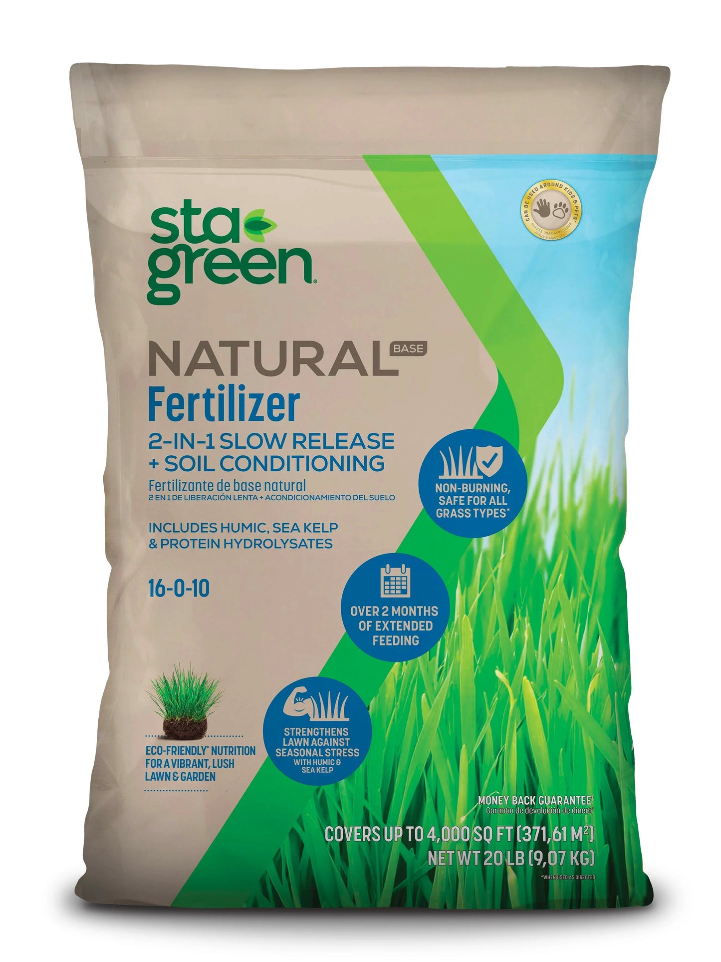 Sta-Green Slow Release 20-lb 4000-sq ft 16-0-10 Natural All-purpose Fertilizer