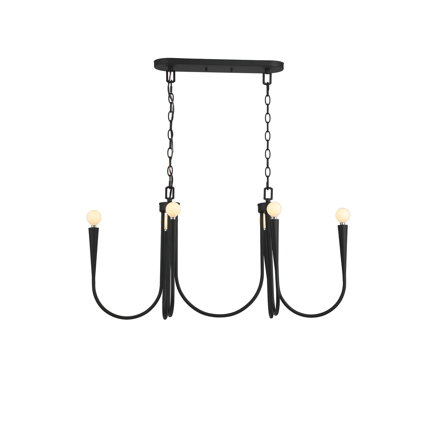 Origin 21 TRENTON 6-Light Matte Black Modern/Contemporary Bare Bulb Chandelier