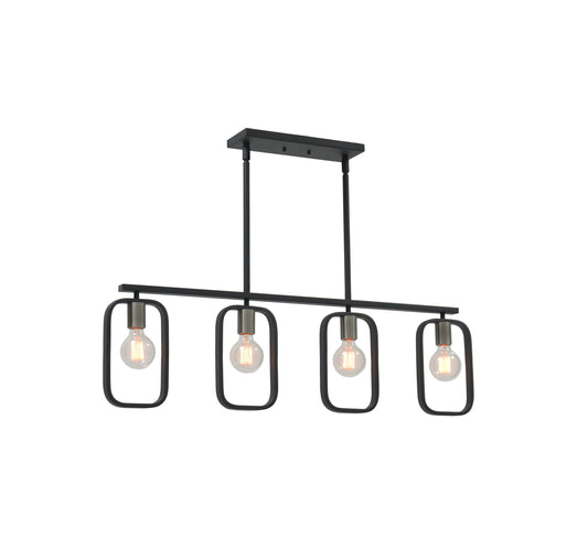Origin 21 Trego 4-Light Matte Black Modern/Contemporary Cage Chandelier