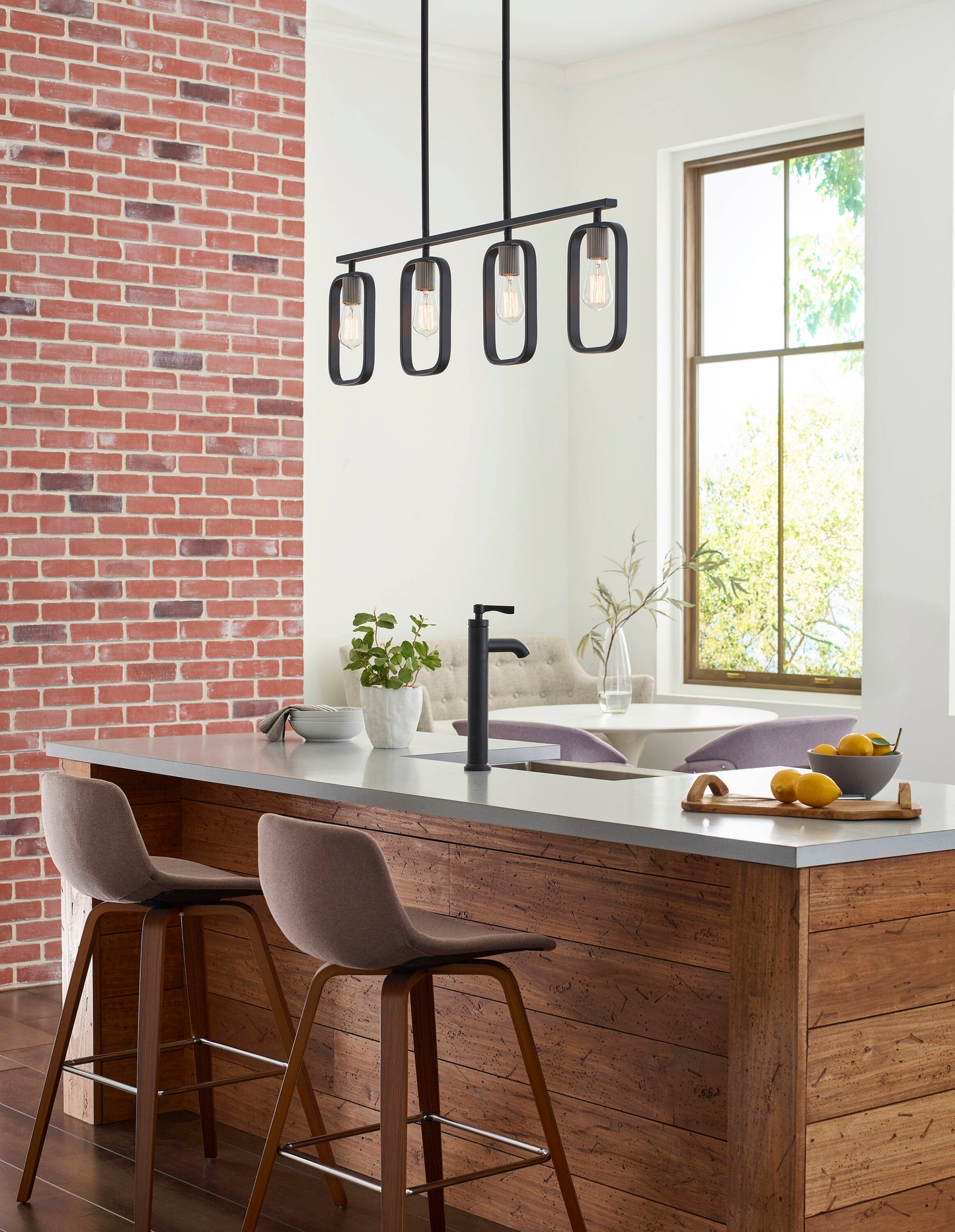 Origin 21 Trego 4-Light Matte Black Modern/Contemporary Cage Chandelier
