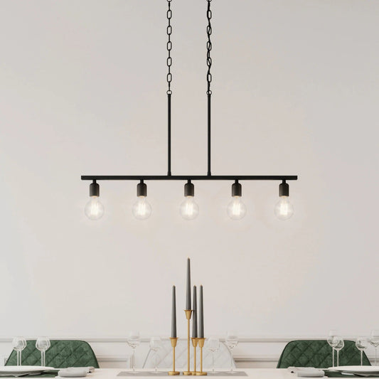 Quoizel Pendle Brooke 5-Light Matte Black Modern/Contemporary Damp Rated Chandelier