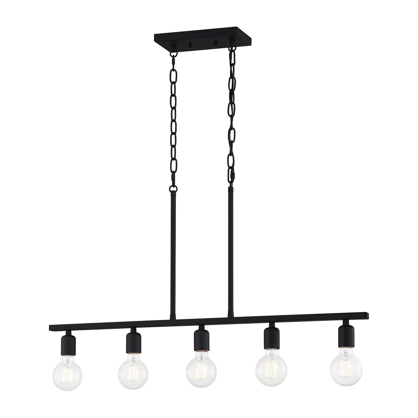 Quoizel Pendle Brooke 5-Light Matte Black Modern/Contemporary Damp Rated Chandelier