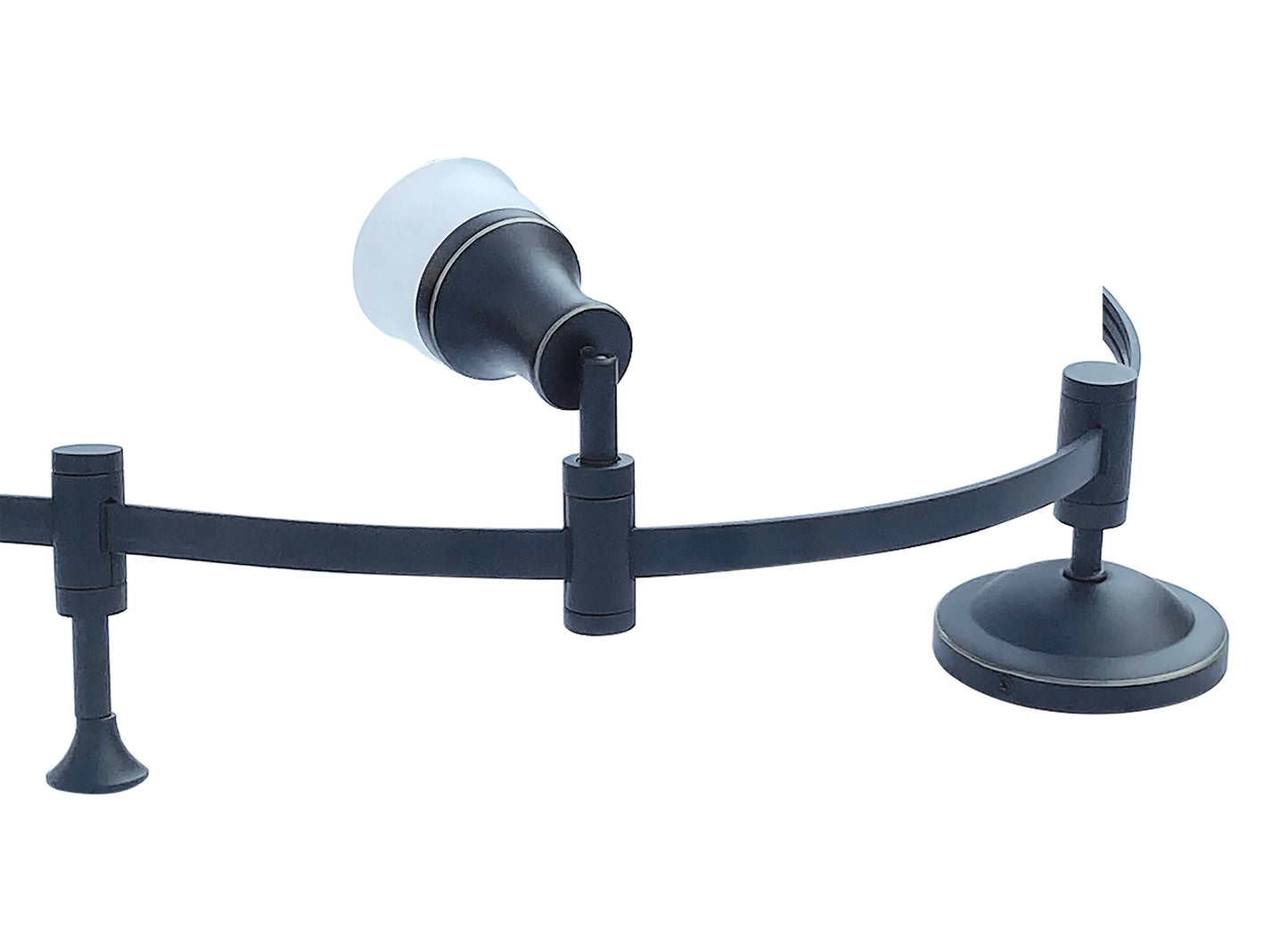 allen + roth Sloan 6-Light 96-in Matt Black Dimmable LED Flexible Track Light