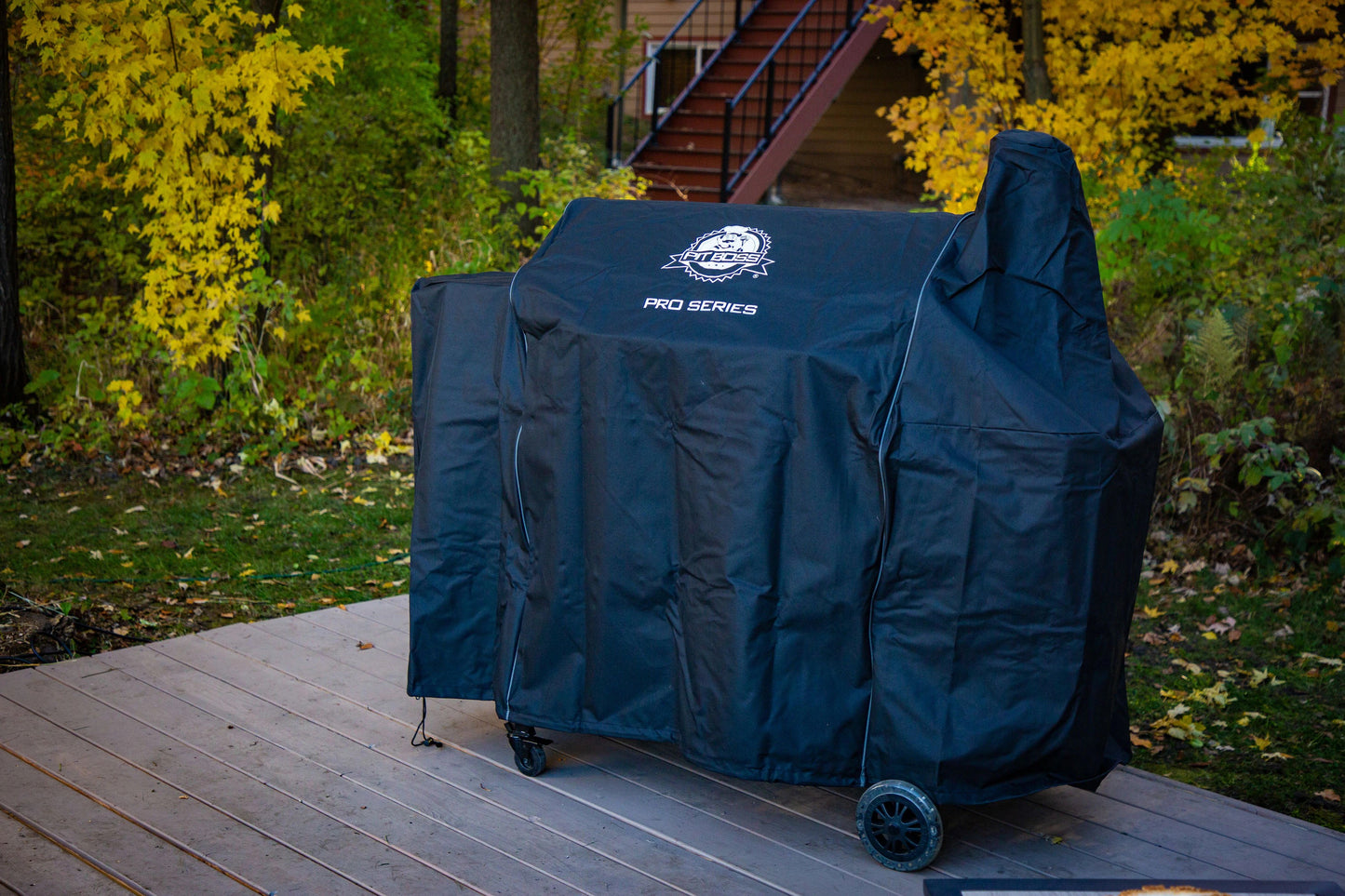 Pit Boss Pro 1600 70-in W x 56-in H Black Horizontal Smoker Cover