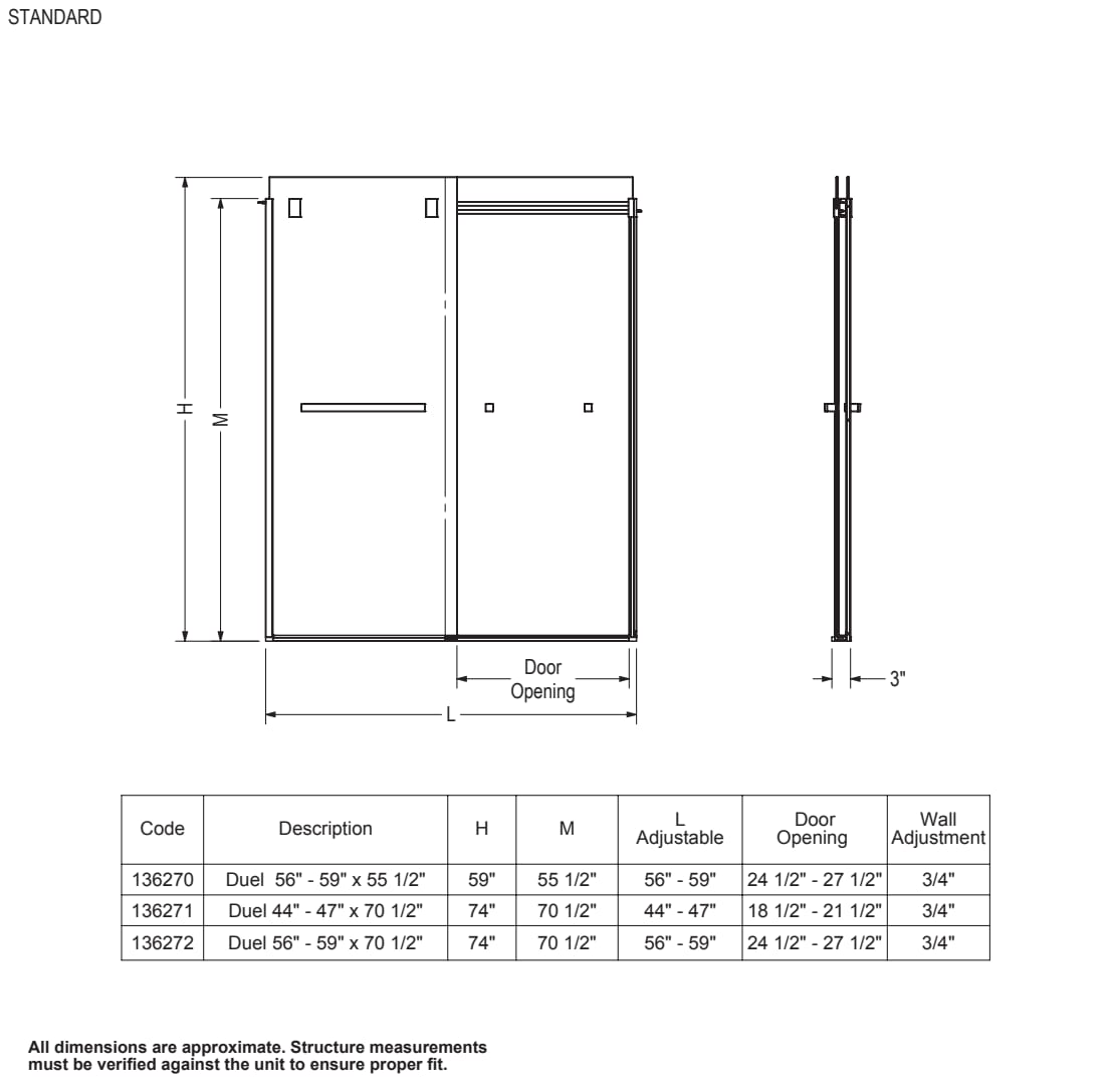 MAAX Duel Chrome 56-in to 59-in W x 59-in H Frameless Bypass Sliding Bathtub Door