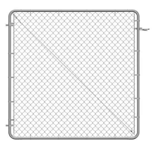 Expandable Round Corner Powder Coated Galvanized Steel Gate Frame for Chain Link Fence Kit