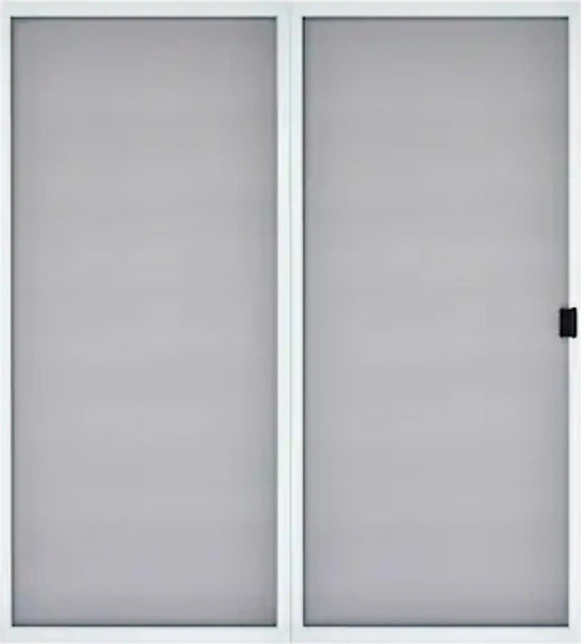 RELIABILT 72-in x 80-in White Aluminum Sliding Double Screen Door (Handle Included)