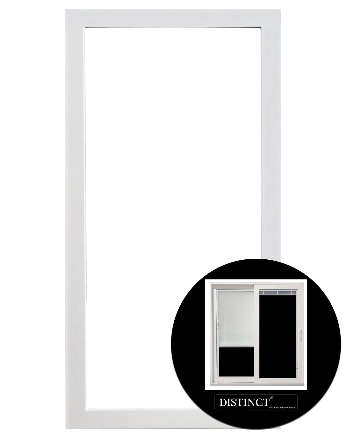 United Window & Door Distinct 6068 Reversible Panel Fixed 1 Lite