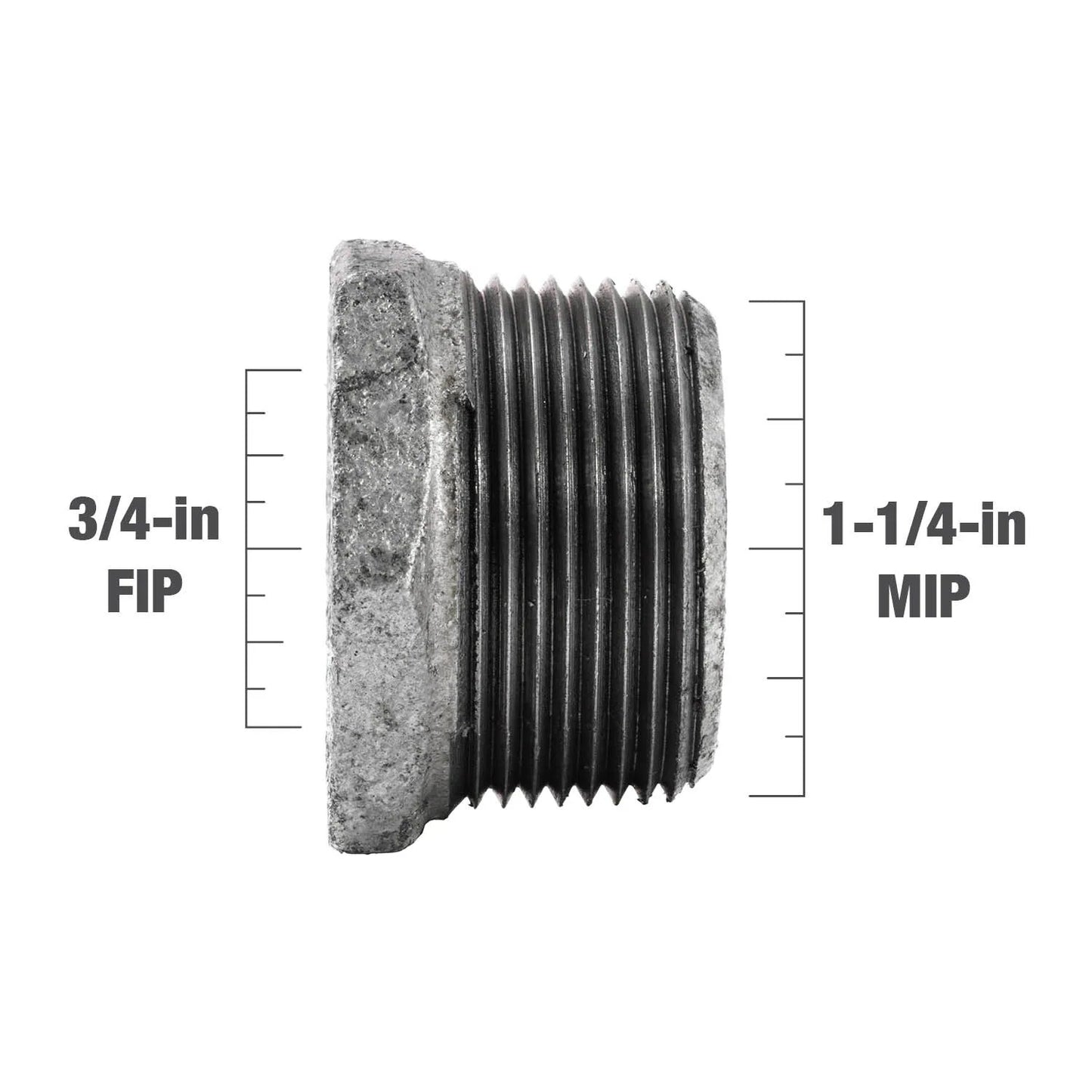 RELIABILT 1-1/4-in x 3/4-in Galvanized Hex Bushing