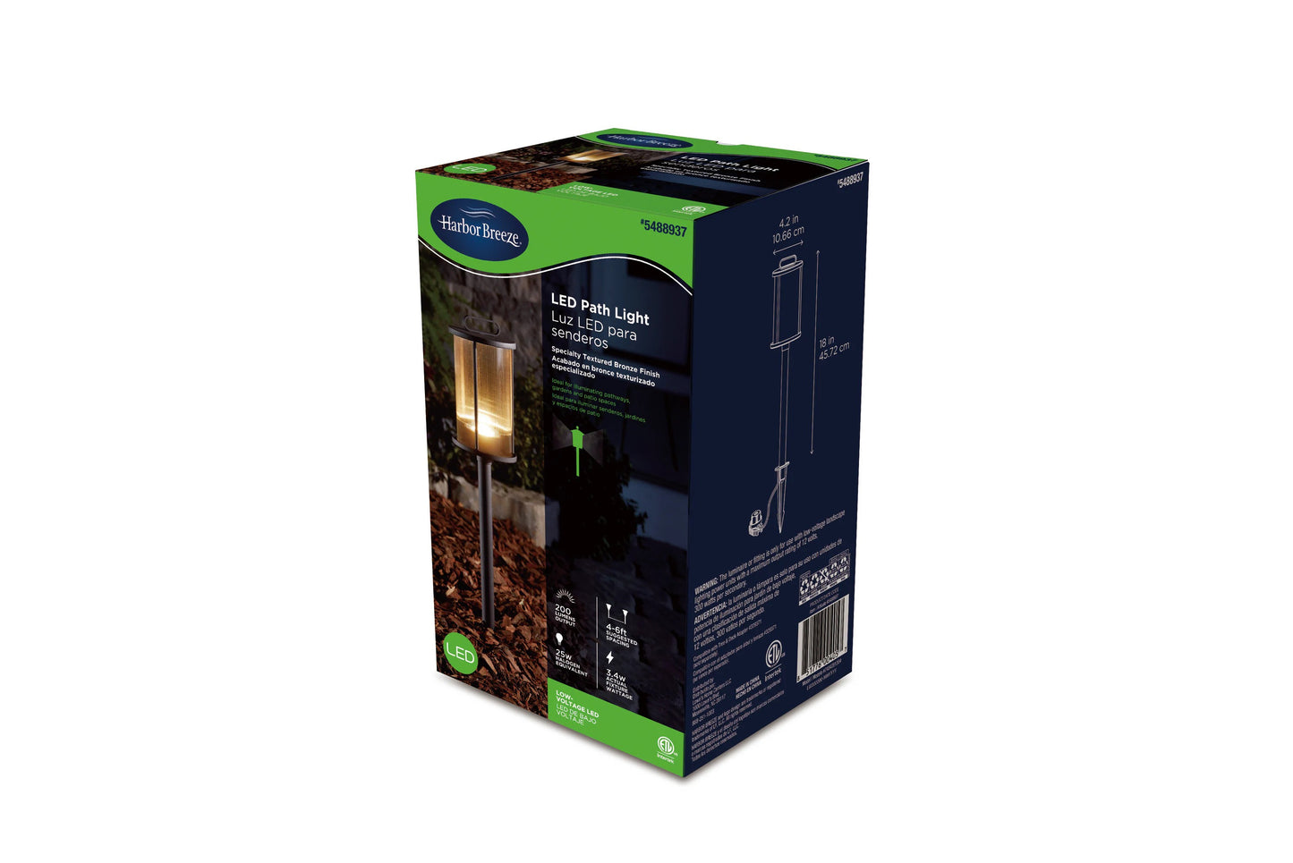 Harbor Breeze 200 Lumens 3.4 Watt Specialty Textured LED Outdoor Path Light (3000-K)