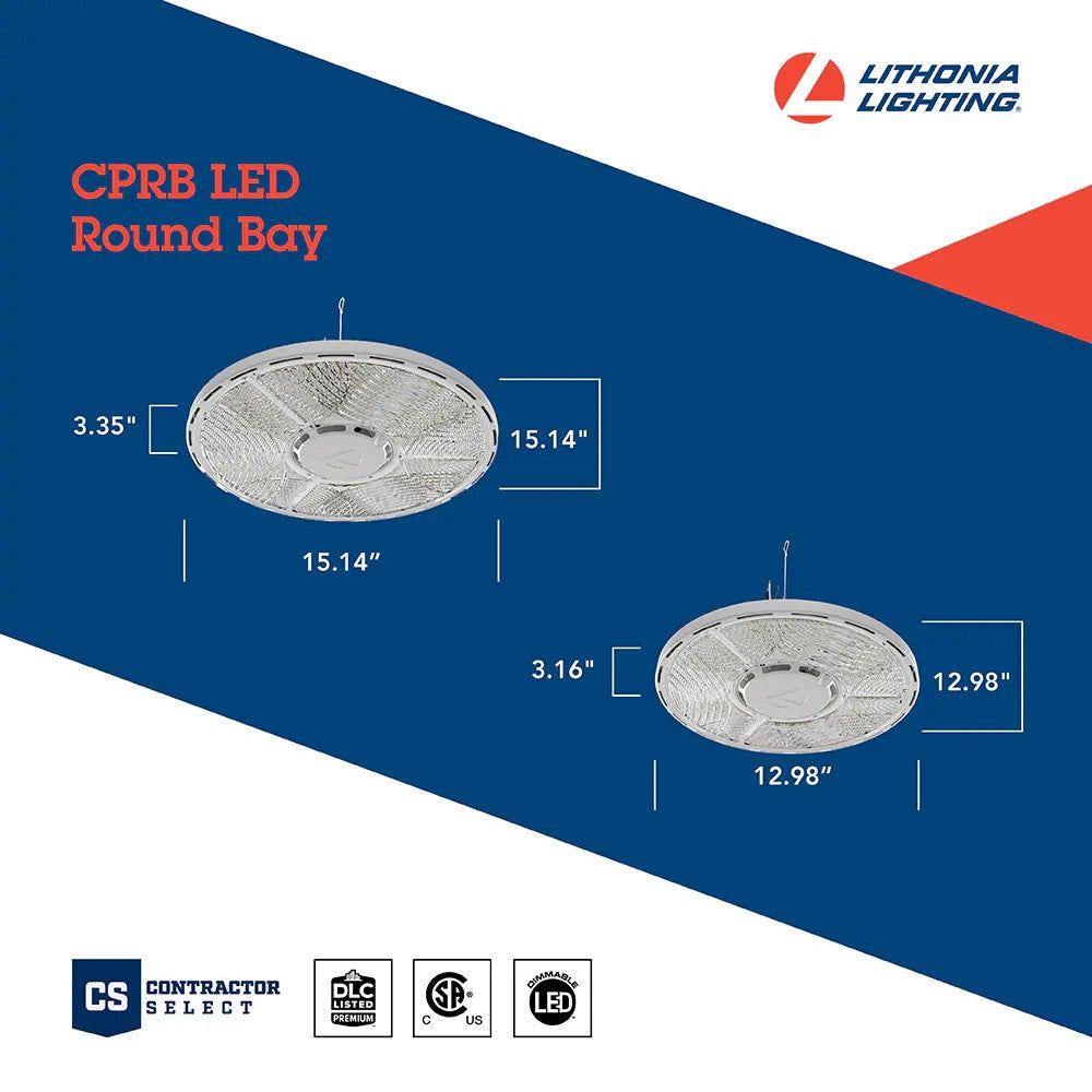 Lithonia Lighting 15.14-in x 15.14-in 1-Light 27000-Lumen Adjustable-Lumen 5000 K Switchable White LED High Bay Light