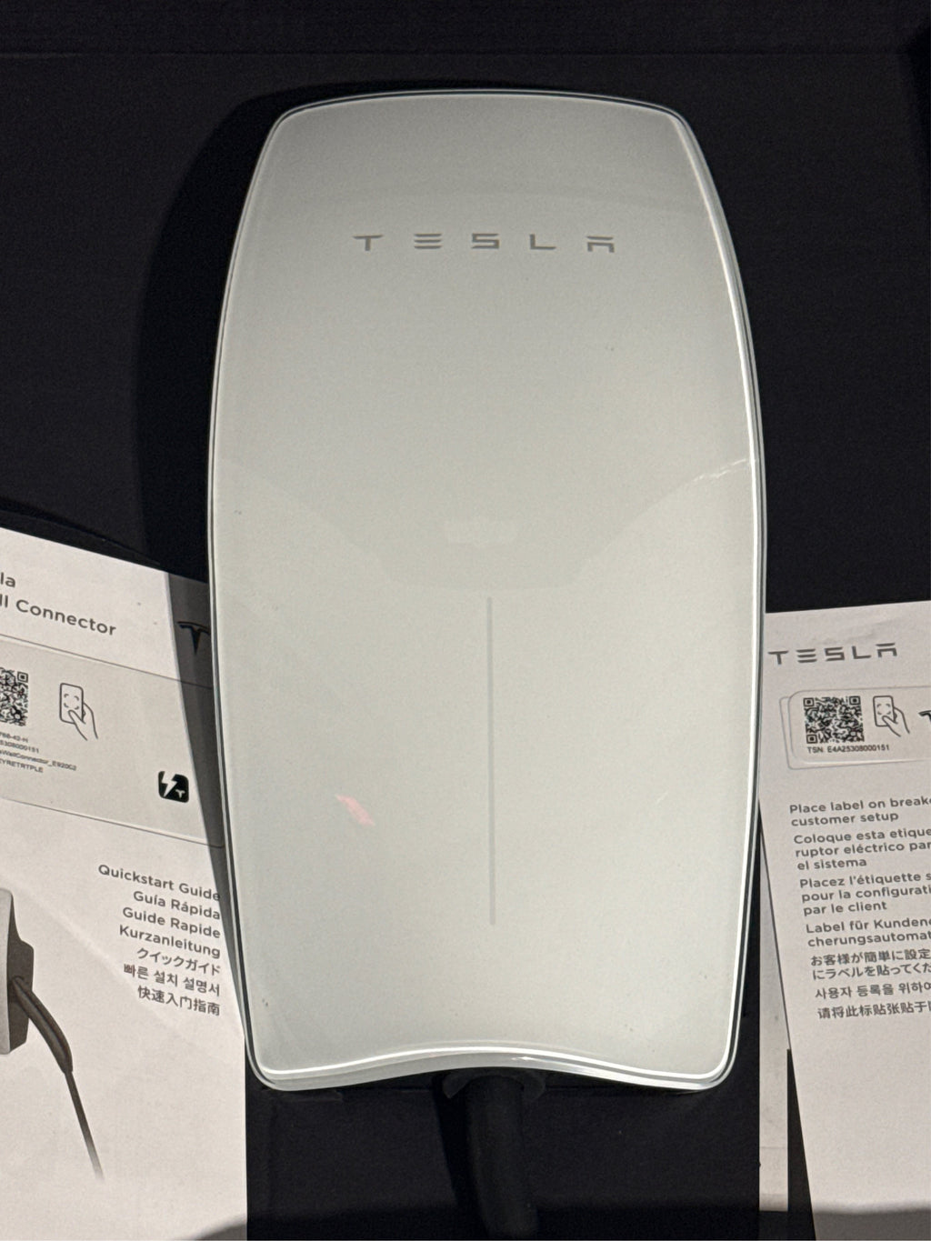 Tesla - Wall Connector Hardwired Electric Vehicle (EV) Charger up to 48A - 24' - White