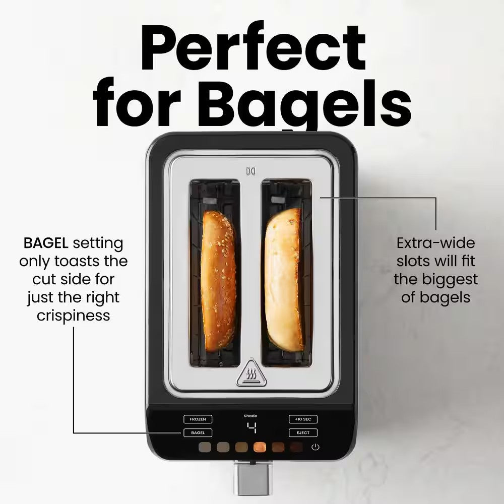850 W 2-Slice Stainless Steel Wide Slot Toaster
