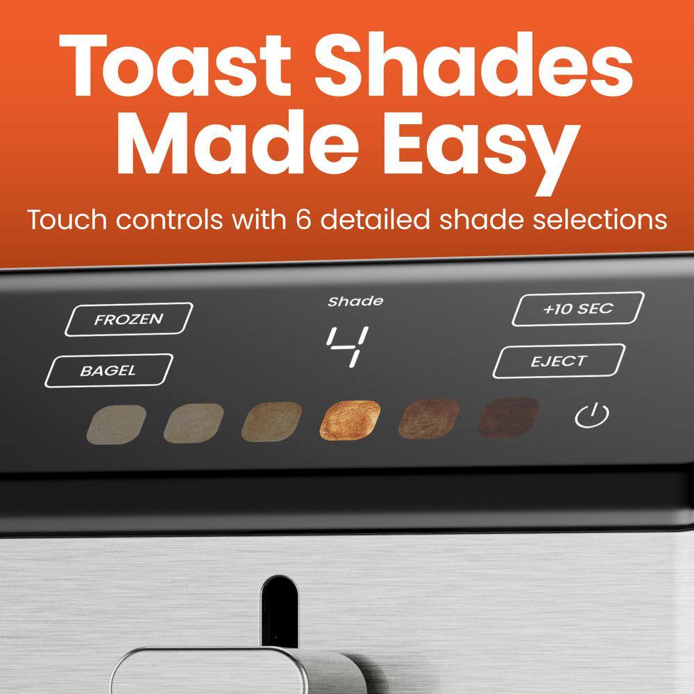 850 W 2-Slice Stainless Steel Wide Slot Toaster