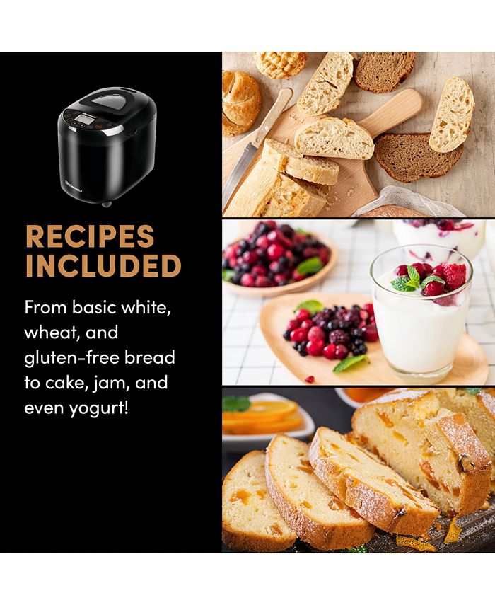 Elite Gourmet Programmable Bread Machine Maker - Black
