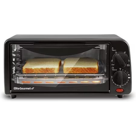 Elite Gourmet ETO236 New 2 Slice Toaster Oven with Timer