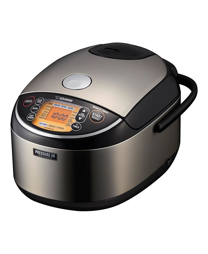 Zojirushi NP-NWC18XB 10 Cups Pressure Induction Heating System Rice Cooker and Warmer - Black