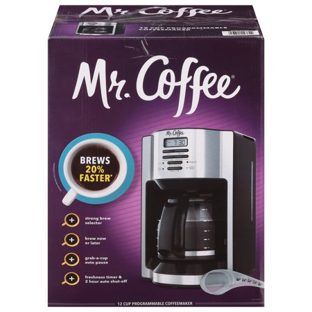 Mr. Coffee - 12-Cup Coffee Maker with Rapid Brew System - Stainless Steel