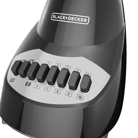 BLACK + DECKER Crush Master 10-Speed Blender, 550 watts, 48 Oz (6-cup) Plastic Blending Jar, Black, BL2010BP