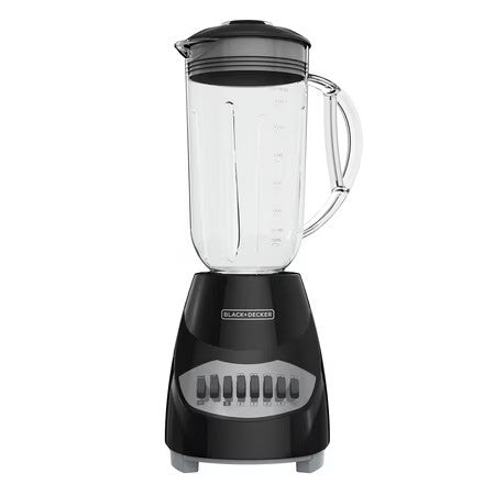 BLACK + DECKER Crush Master 10-Speed Blender, 550 watts, 48 Oz (6-cup) Plastic Blending Jar, Black, BL2010BP
