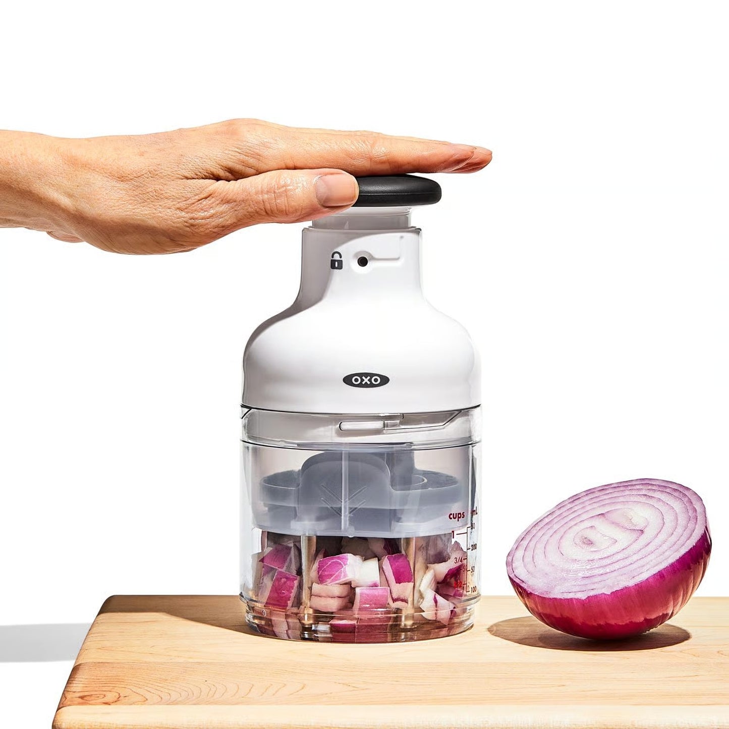 OXO Good Grips White Plastic/Stainless Steel Food Chopper