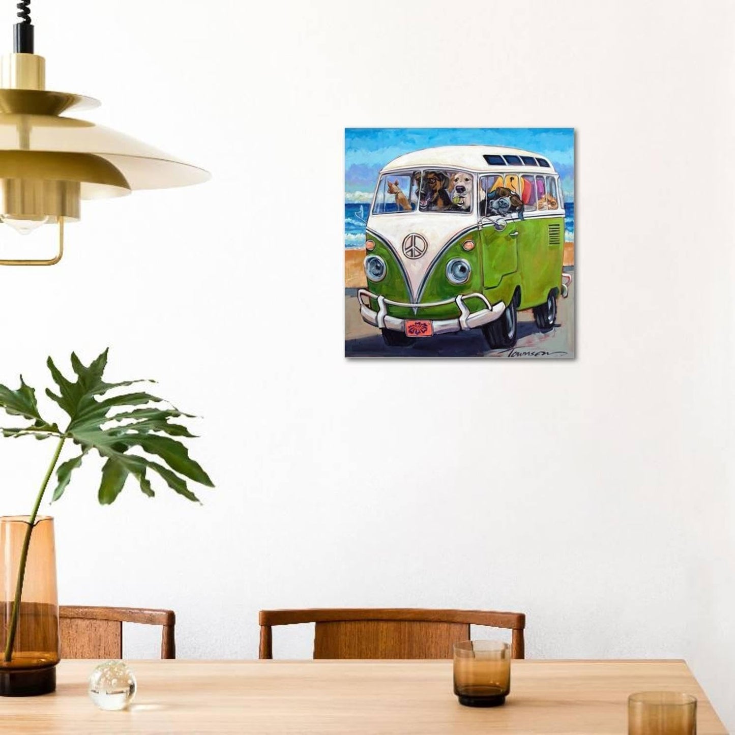 ART.COM Stretched Canvas Print Hang Loose by CR Townsend, 30" x 30"