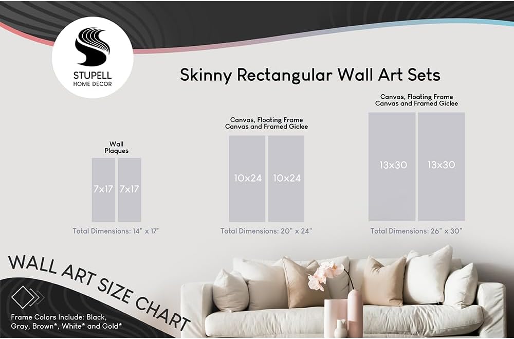 Stupell Industries 'Neutral Opaque Cascading Leaves ', 2pc Canvas Art Set 2, 10 x 24 Inches, Easy to Hang and Sturdy, Made in USA, by Albert Koetsier
