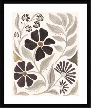 Amanti Art Framed Wall Art Print 25x21 Modern Petals II Neutral by Veronique Charron, Abstract Wall Art, Modern Contemporary Decor, Medium Poster Painting Artwork for Living Room, Bedroom, Bathroom,