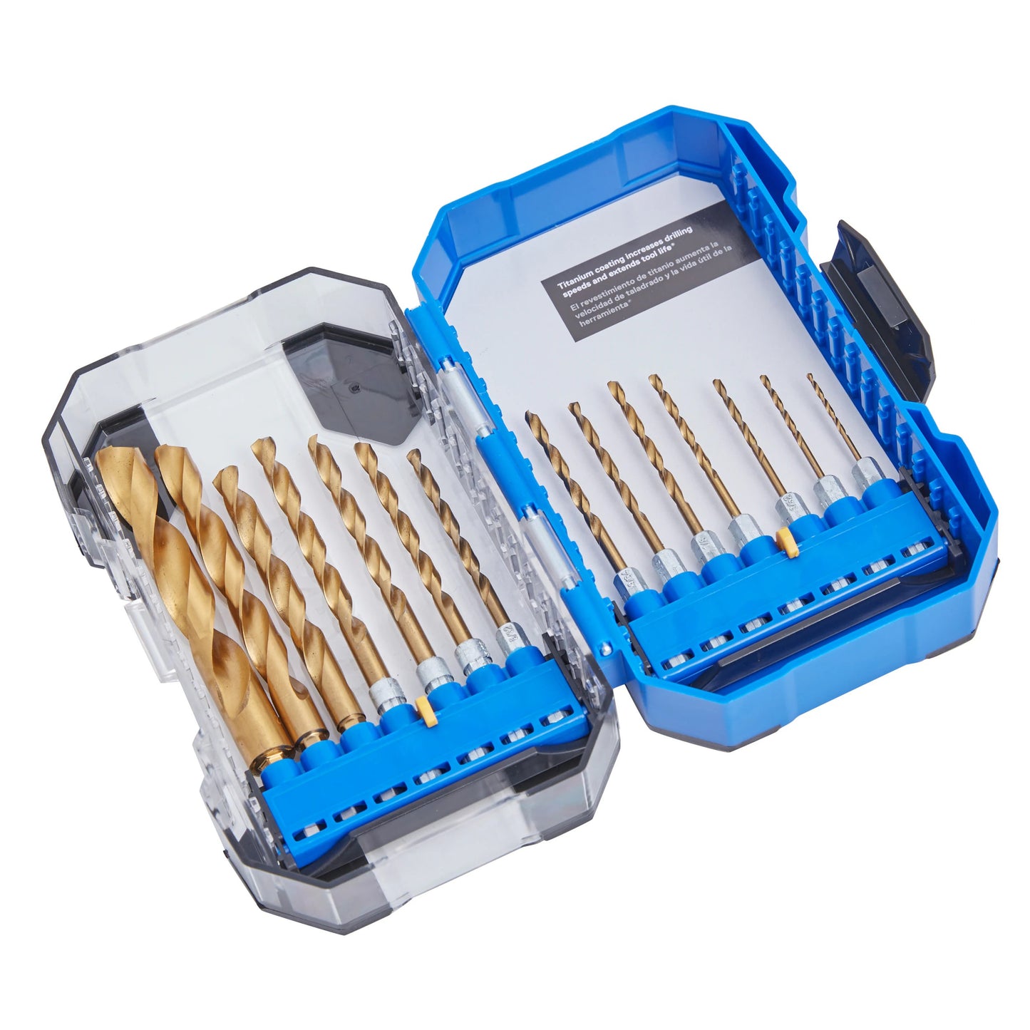 Kobalt 14-Piece Assorted Titanium Coated Hss Jobber Length Twist Drill Bit Set
