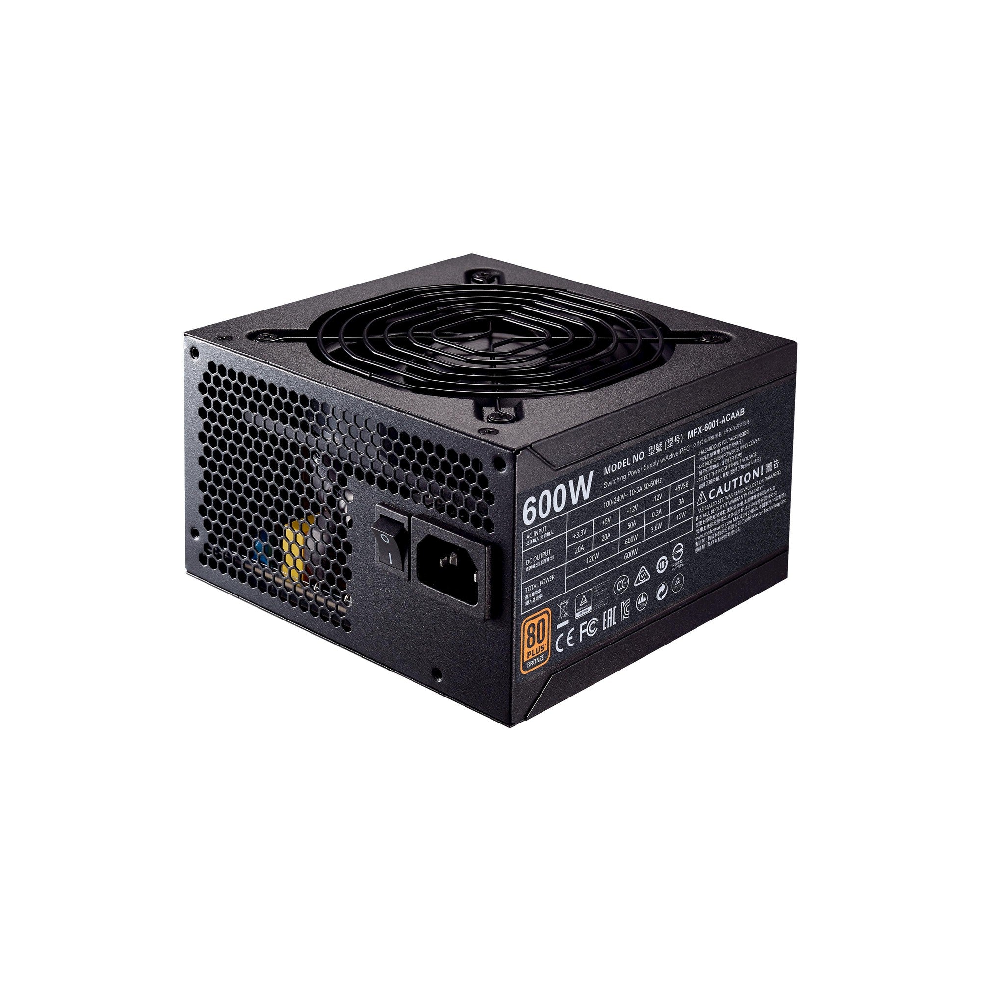 Cooler Master Mwe Bronze 600 - Power Supply - 600 Watt