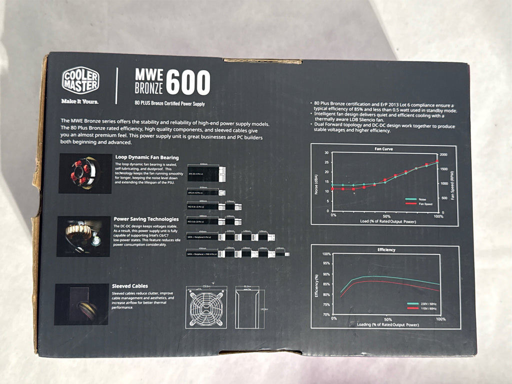 Cooler Master Mwe Bronze 600 - Power Supply - 600 Watt