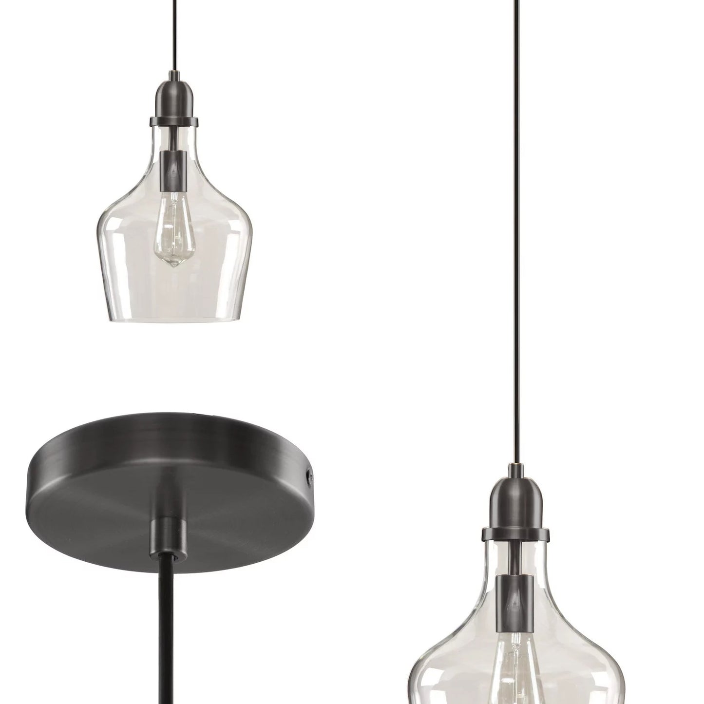 Hampton Hill Auburn Bell Glass Pendant Ceiling Light