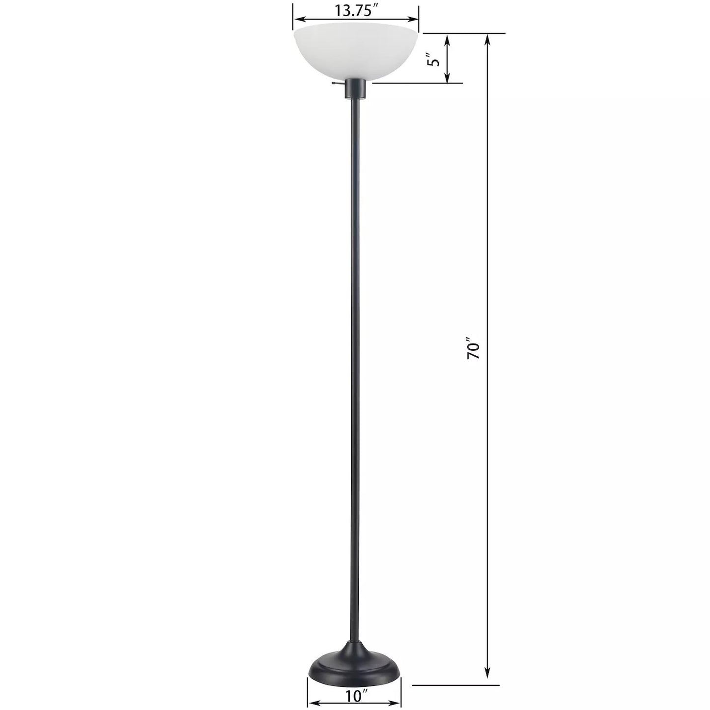 Black Torchiere Floor Lamp