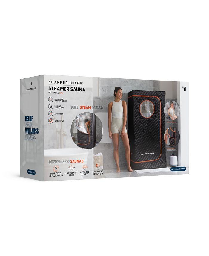 Sharper Image  Steamer Sauna Portable Spa - Black