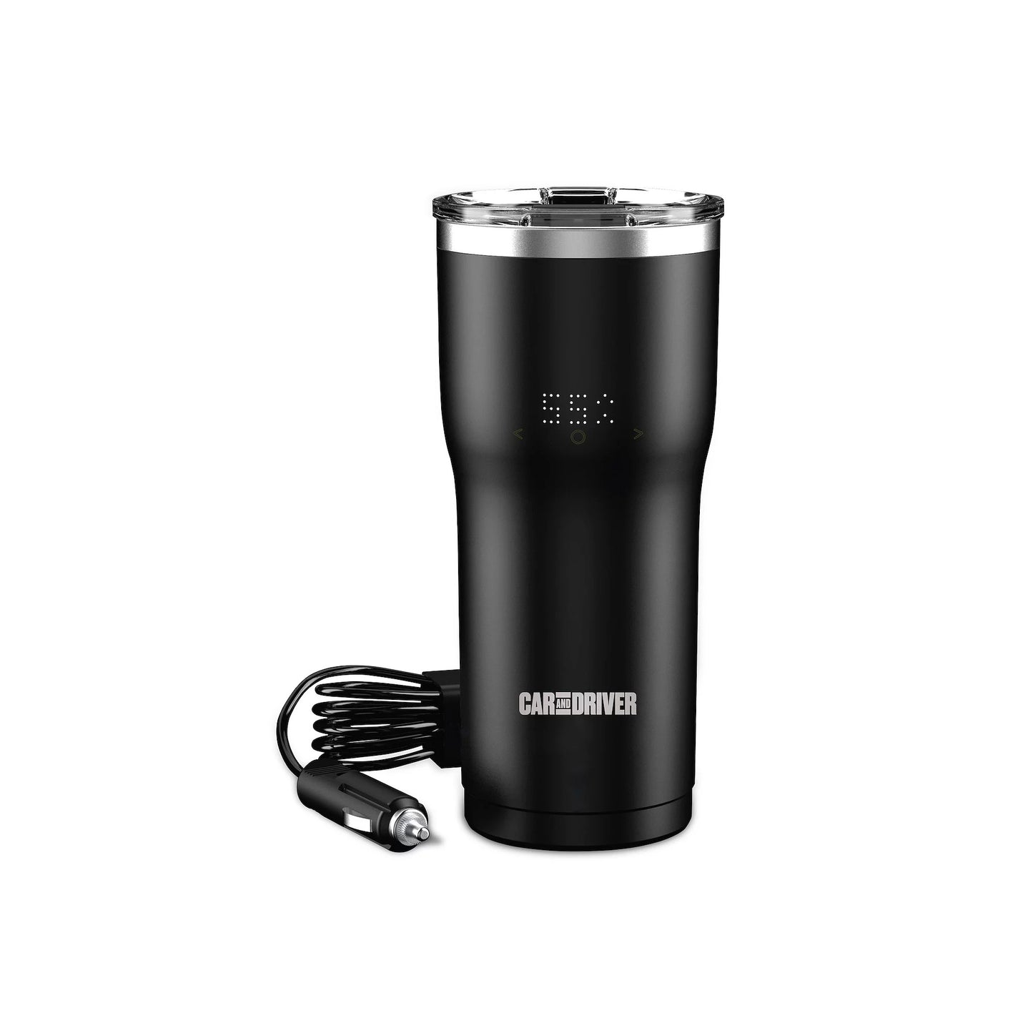 Car and Driver Heated Travel Mug, Black