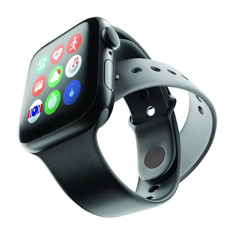 ChargeWorx Fitness Tracking Smartwatch with Heart Rate Monitor, Black