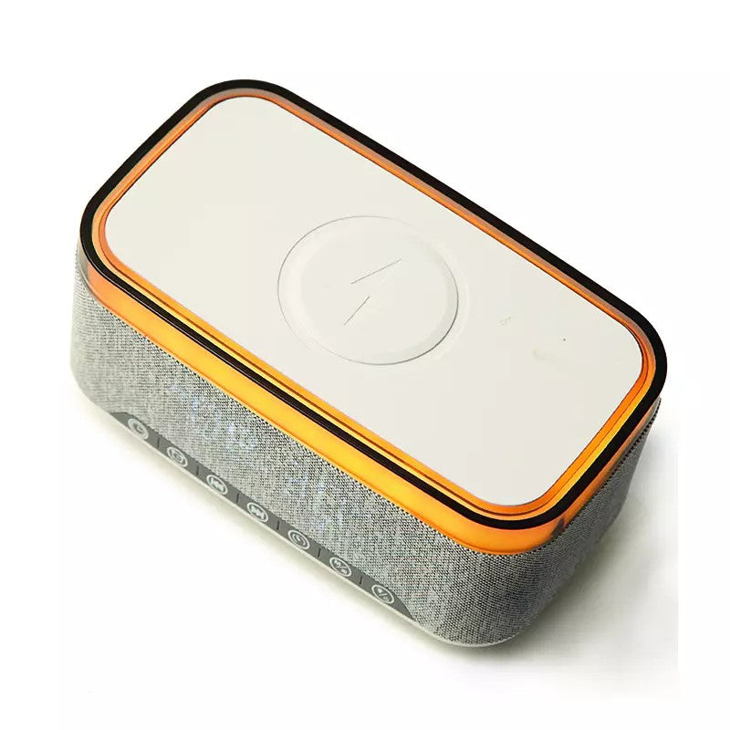 ChargeWorx Wireless Charging Speaker Clock, White