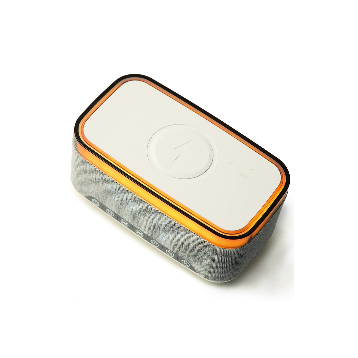 ChargeWorx Wireless Charging Speaker Clock, White